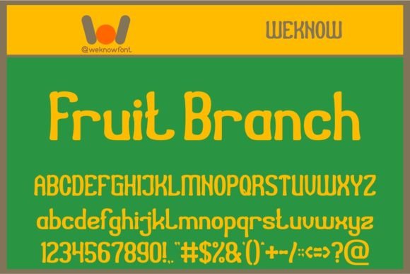 Fruit Branch: A Playful Display Font That Feels Like a Smile