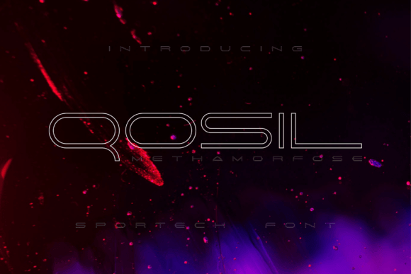 Qosil Methamorfose Outline Shadow: A Display Font That Makes Your Brand Feel Fresh & Intentional